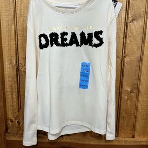 Chase Your Dreams Cream Long Sleeve Tee